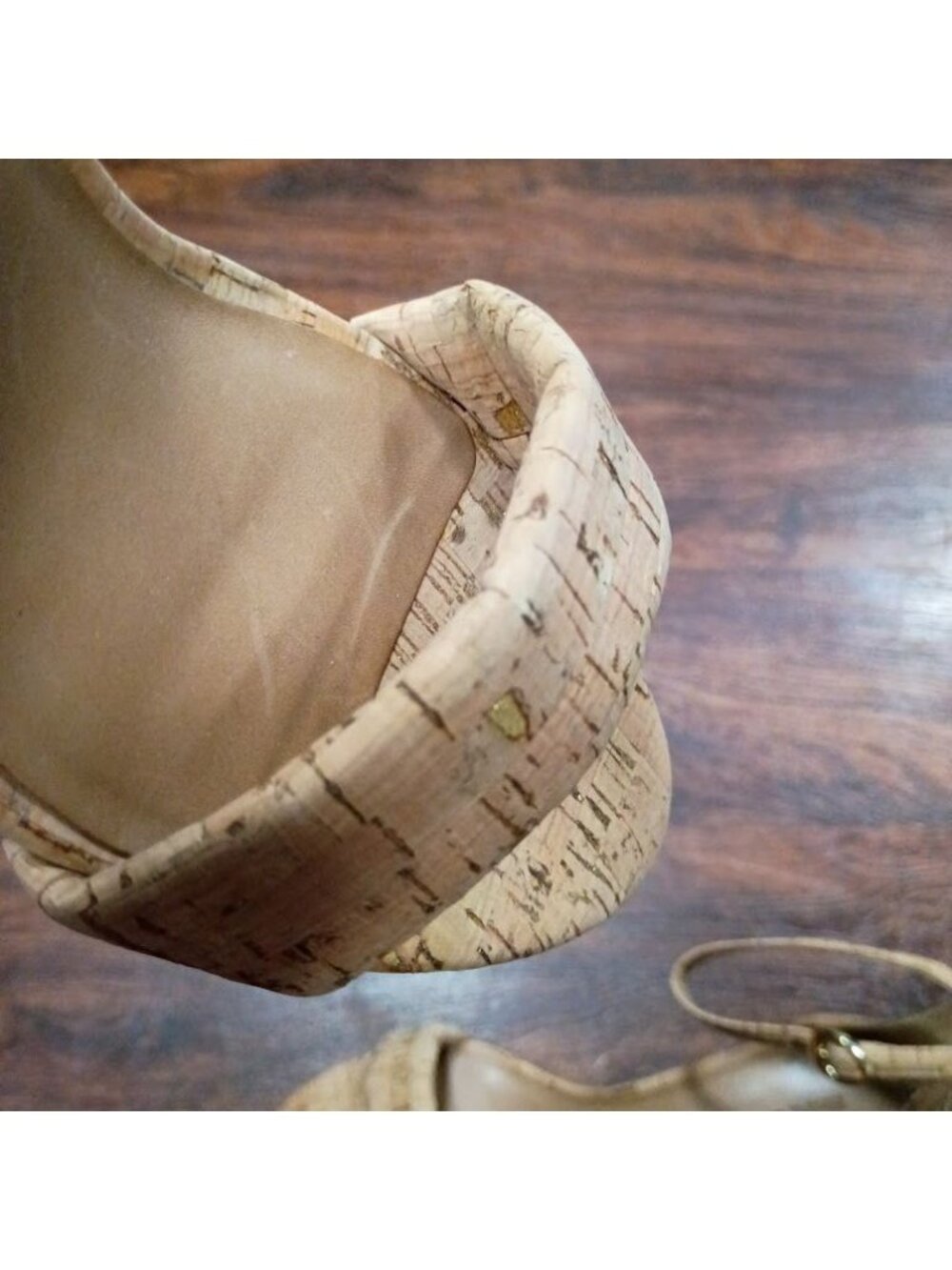 Bernardo Womens Cork Block Heel Ankle Strap Sandals 11M - Picture 10 of 11